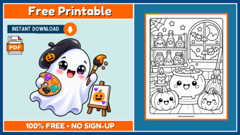 Free Halloween Coloring Page 15