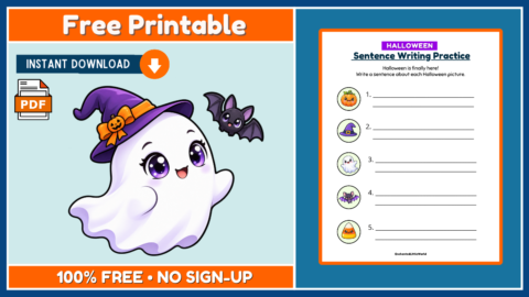 Free Halloween Sentence Practice