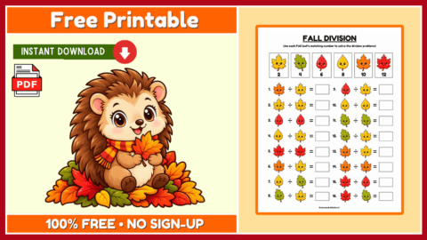 Free Fall Division Worksheet