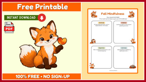 Free Fall Mindfulness Worksheet