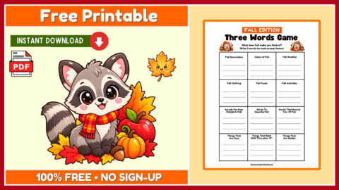 Free Fall Three Words Game