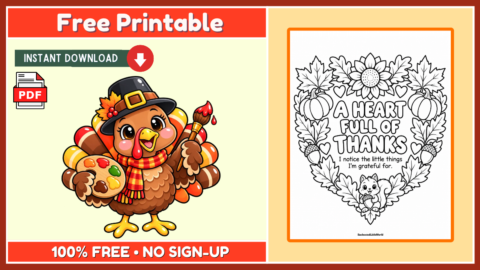 Free Thanksgiving Gratitude Coloring