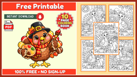 Free Thanksgiving Coloring Book