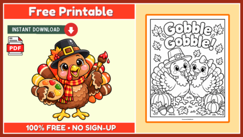 Free Thanksgiving Coloring Page 15
