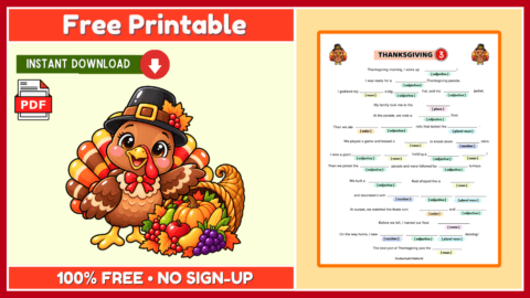 Free Thanksgiving Mad Libs 3