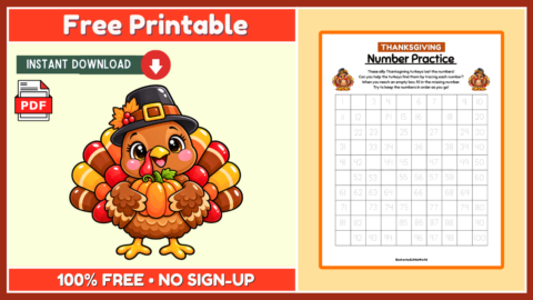 Free Thanksgiving Number Practice