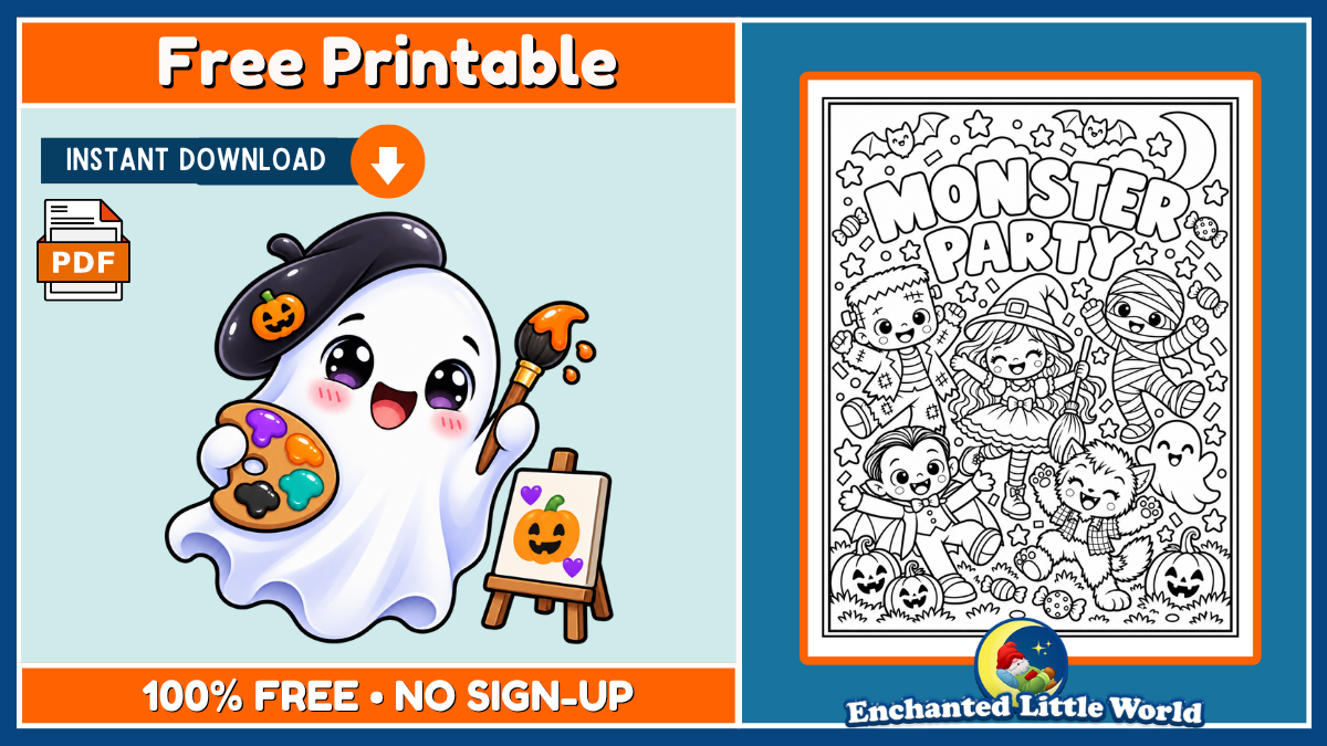 Free Halloween Coloring Page 34