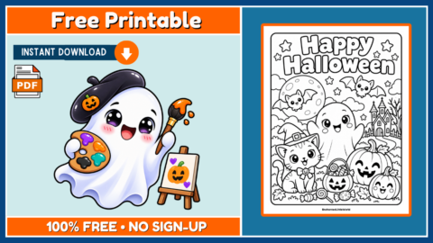 Free Halloween Coloring Page 20