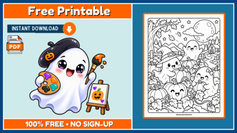 Free Halloween Coloring Page 23