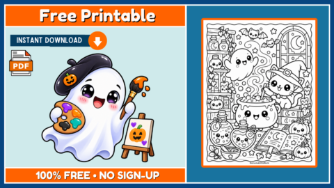 Free Halloween Coloring Page 29