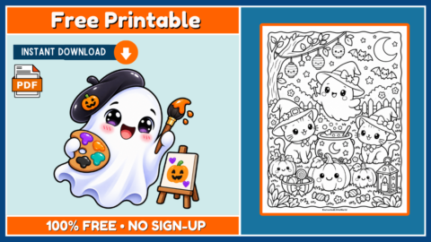 Free Halloween Coloring Page 30