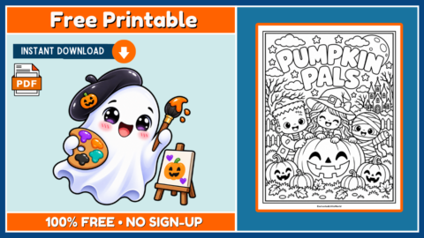Free Halloween Coloring Page 33