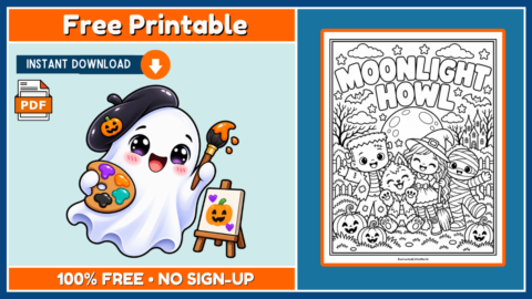 Free Halloween Coloring Page 35