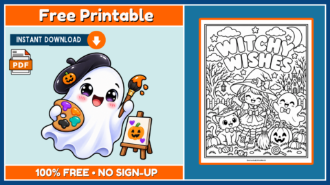 Free Halloween Coloring Page 37