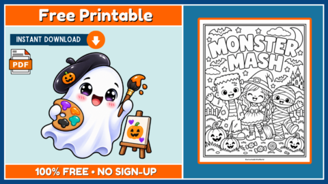 Free Halloween Coloring Page 38