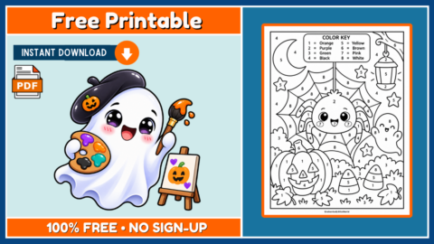 Free Halloween Color By Number 11