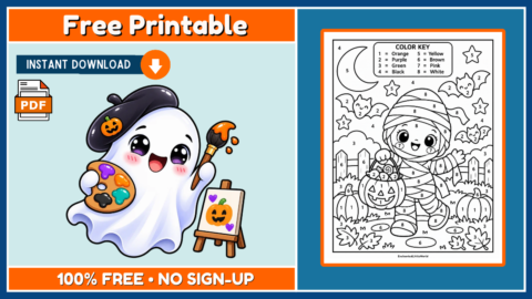 Free Halloween Color By Number 6