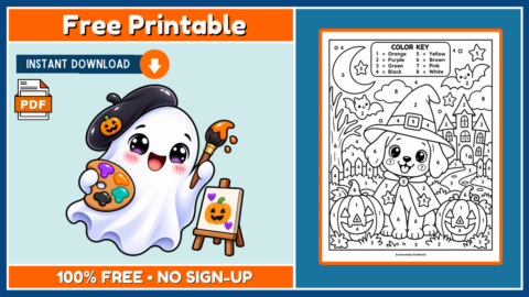 Free Halloween Color By Number 7