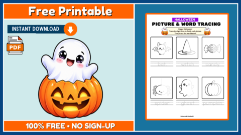 Free Halloween Tracing Activity
